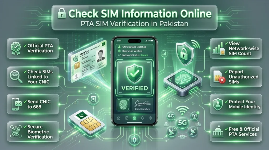Check SIM Information Online – PTA SIM Verification in Pakistan 