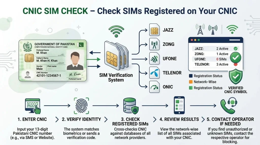 CNIC SIM verification process in Pakistan